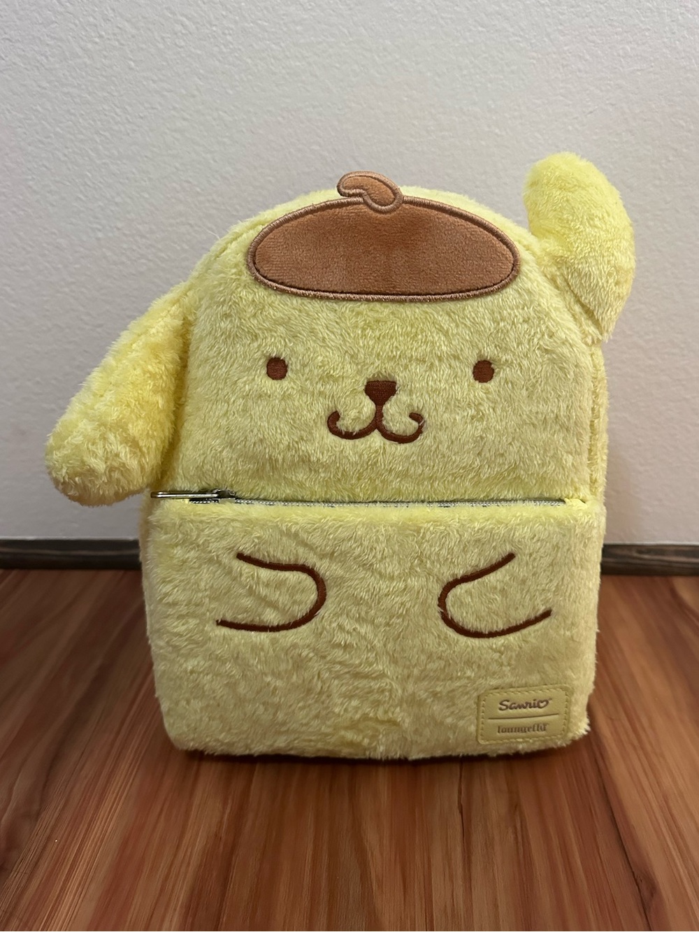 NWT Loungefly Sanrio Pompompurin Plush Cosplay Backpack in Yellow and Brown